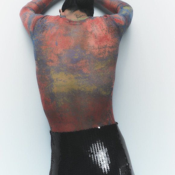 ZARA | Tulle Bodysuit - Picture 4 of 8